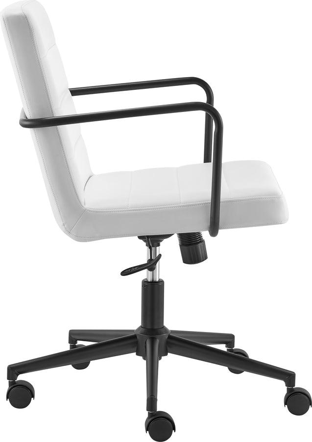 Euro Style Task Chairs - Leander Low Back Office Chair White