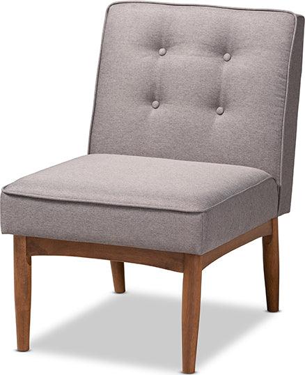 Wholesale Interiors Dining Chairs - Arvid Mid-Century Modern Gray Fabric Upholstered Wood Dining Chair