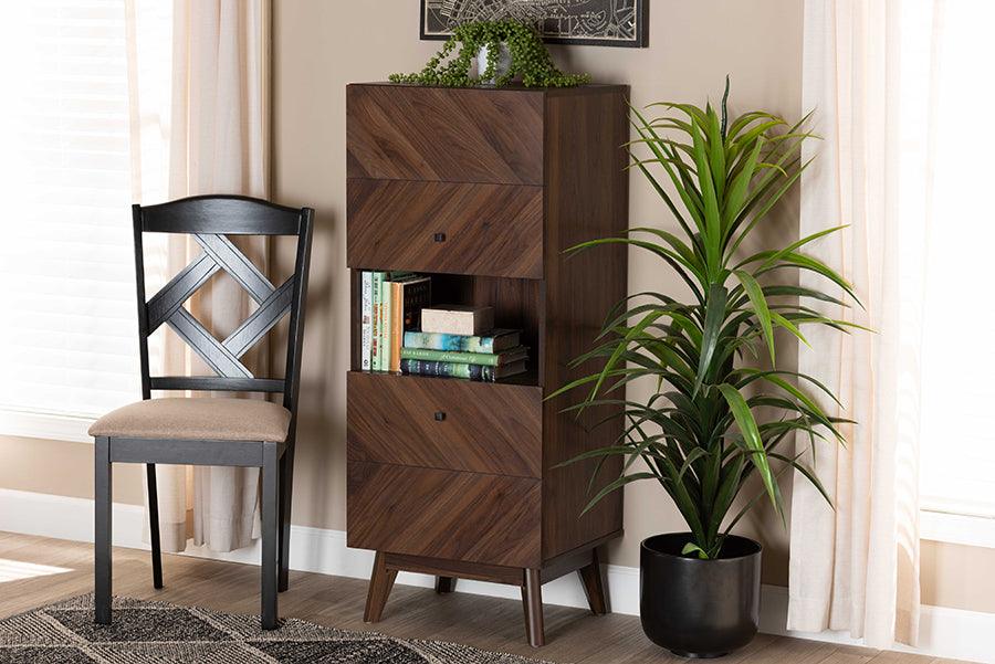 Wholesale Interiors Buffets & Cabinets - Hartman Walnut Brown Finished Wood Storage Cabinet