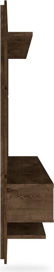 Manhattan Comfort TV & Media Units - Astor 70.86 Modern Floating Entertainment Center 2.0 with Media & Decor Shelves in Rustic Brown &