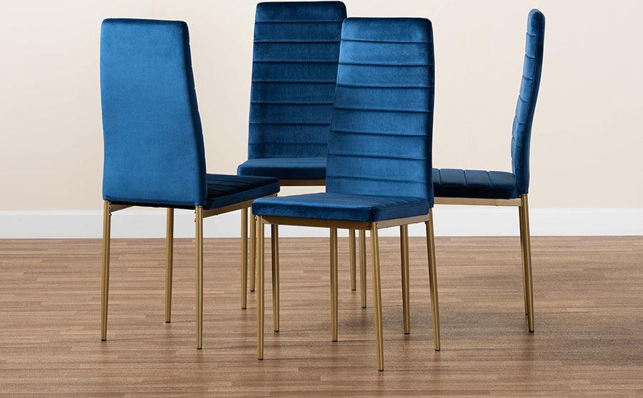 Navy blue dining discount chairs set of 4