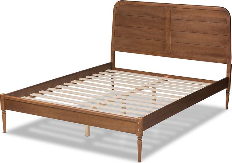 Wholesale Interiors Beds - Kassidy Full Size Platform Bed Walnut Brown