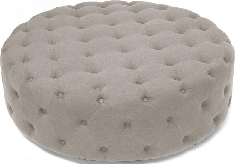 Shop Baxton Studio Cardiff Beige Linen Modern Tufted Ottoman