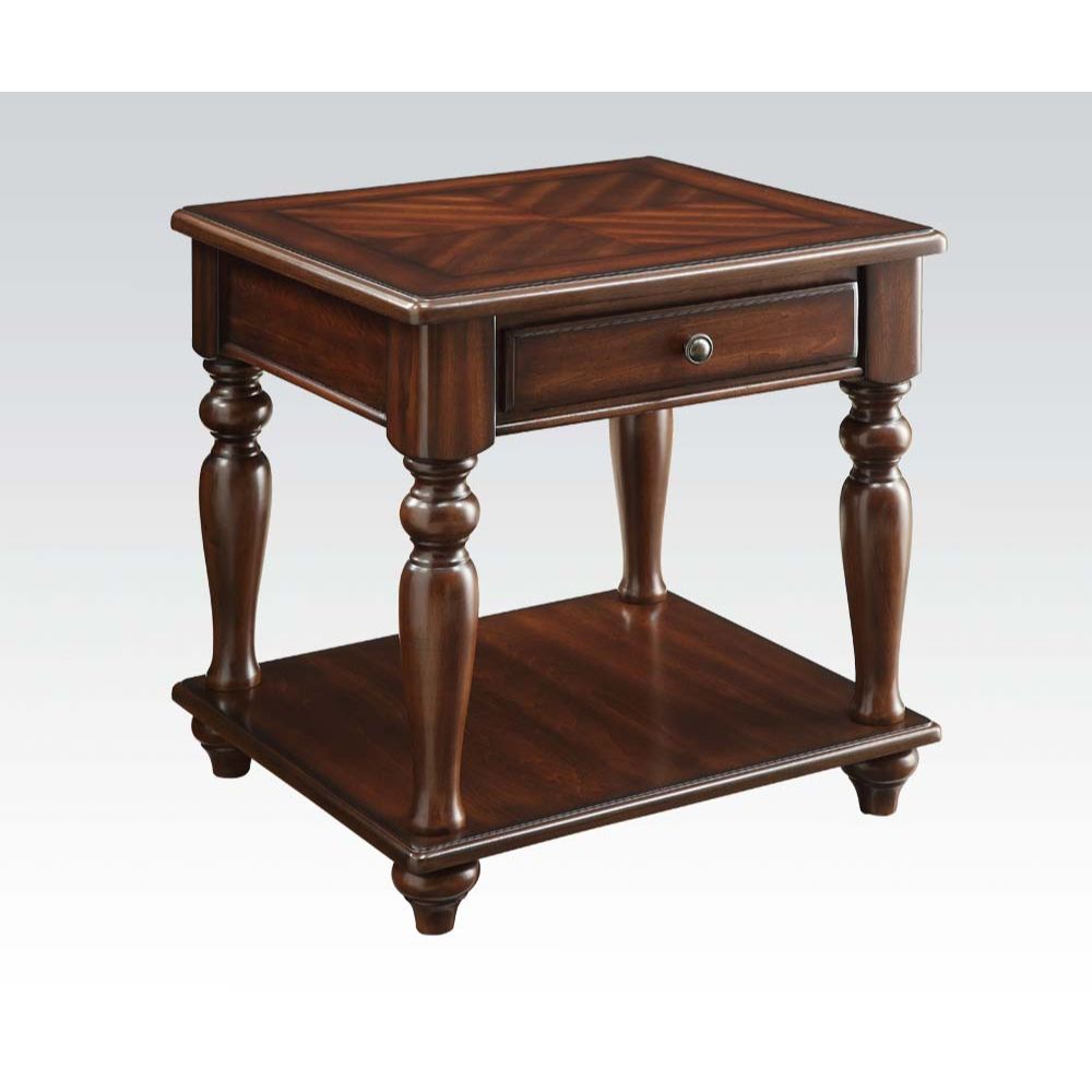 ACME Side & End Tables - ACME Farrel End Table, Walnut