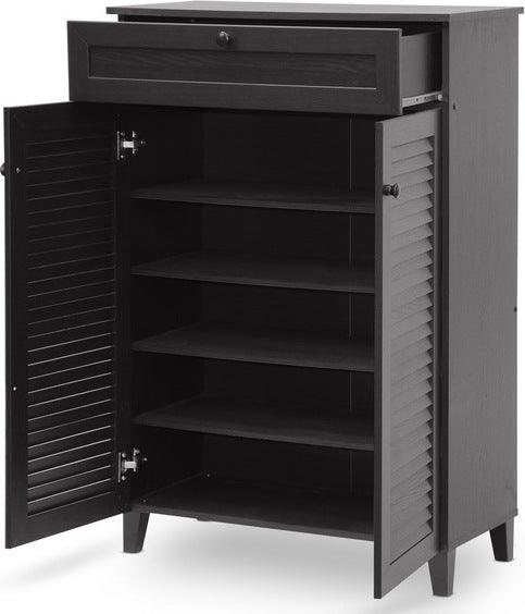 Shop Baxton Studio Harding Espresso Shoe Storage Cabinet Shoe