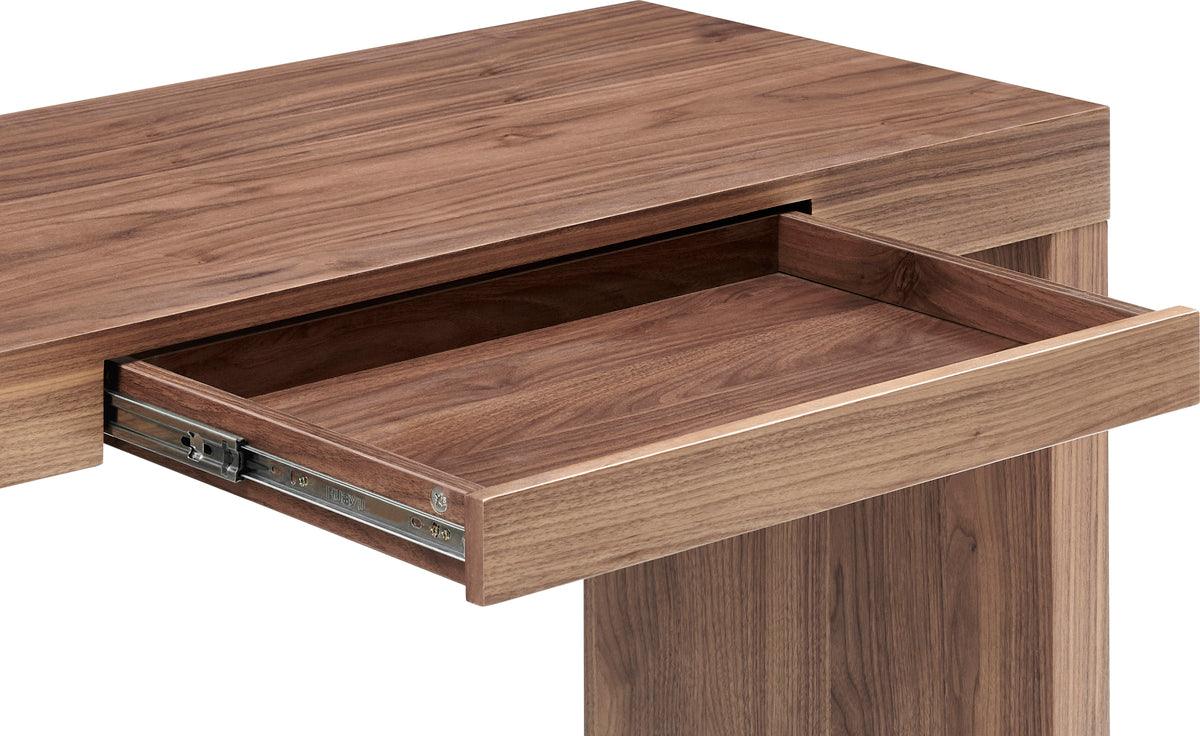 Euro Style Desks - Doug Desk in Walnut with One Drawer