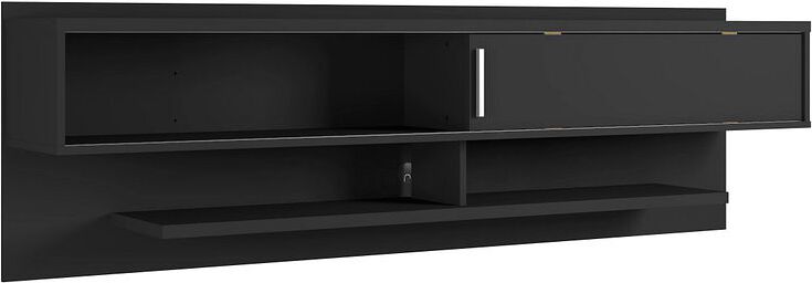 Manhattan Comfort TV & Media Units - Astor 70.86 Modern Floating Entertainment Center 1.0 with Media Shelves in Black