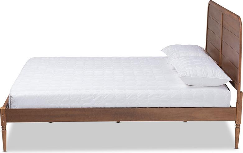 Wholesale Interiors Beds - Kassidy Full Size Platform Bed Walnut Brown