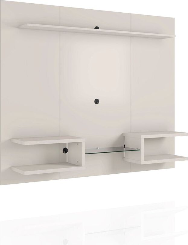 Manhattan Comfort TV & Media Units - Plaza 64.25 Modern Floating Wall Entertainment Center with Display Shelves in Off White