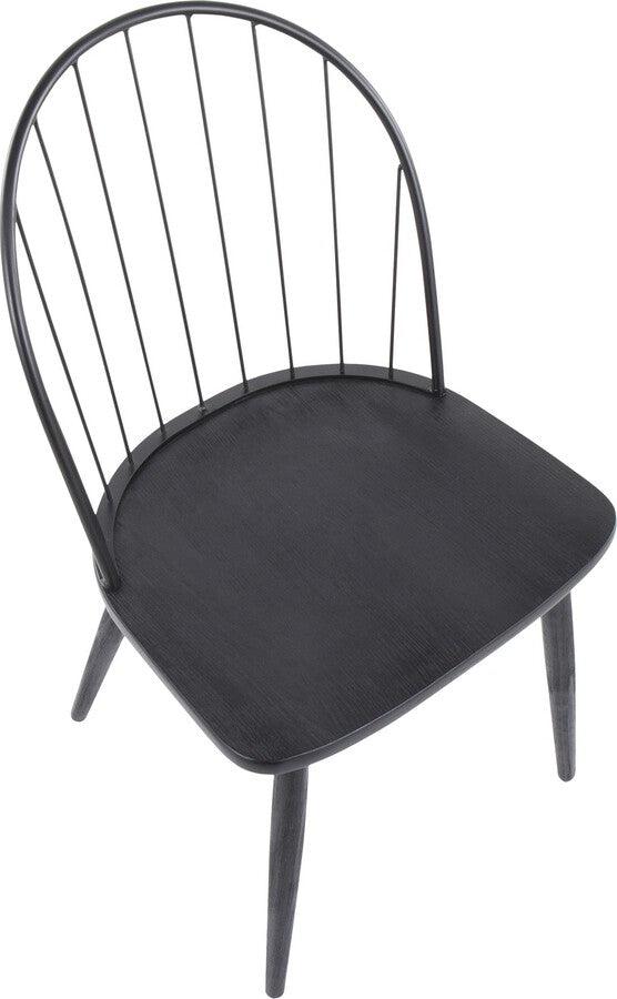 Shop Riley Industrial High Back Armless Chair in Black Metal and