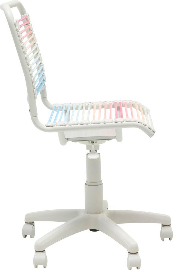 Euro Style Task Chairs - Bungie Low Back Office Chair Light Multicolor