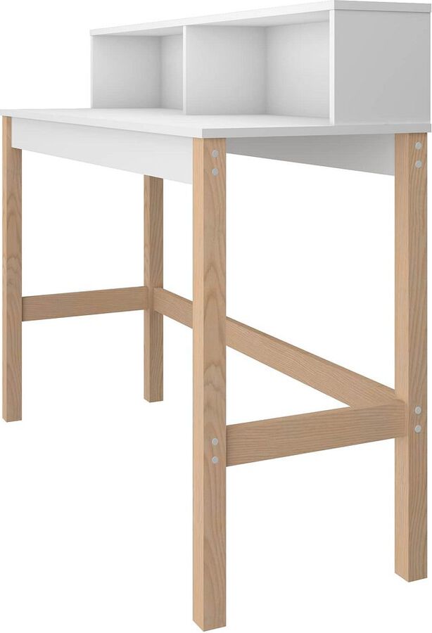 Manhattan Comfort Desks - Bowery Desk in White & Oak