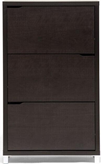 Shop Simms Modern Shoe Cabinet Dark Brown Multi Utility Storage