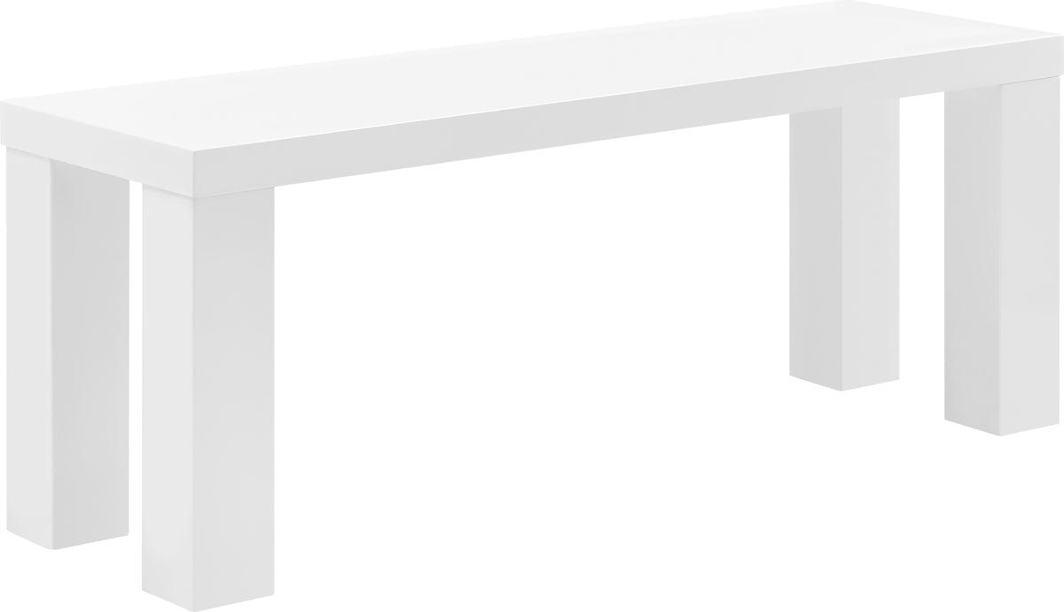 Euro Style Benches - Abby 49" Bench in High Gloss White Lacquer