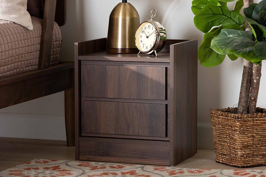 Wholesale Interiors Nightstands & Side Tables - Hale Nightstand Walnut brown