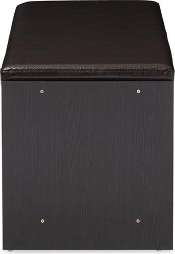 Shop Clevedon Dark Brown Wood Entryway Storage Cushioned Bench Shoe Rack  Cabinet Organizer, Shoe Storage