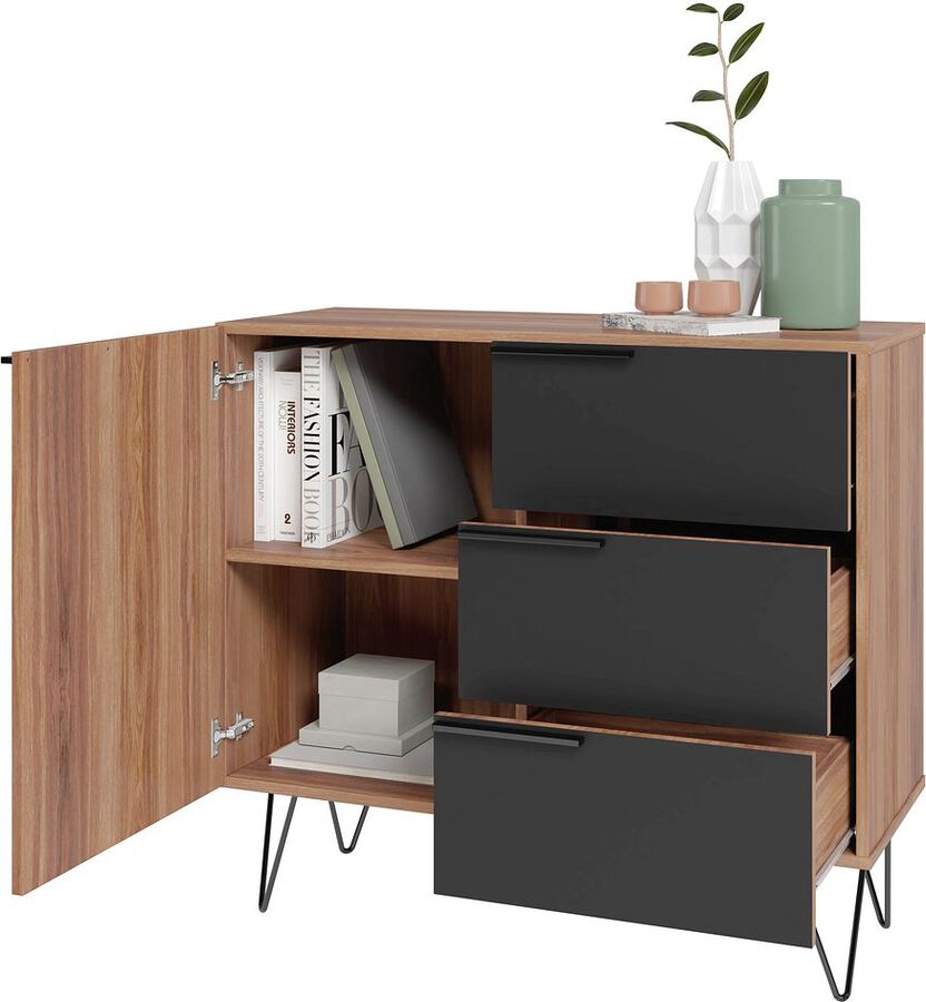 Manhattan Comfort Dressers - Beekman 35.43 Dresser in Brown and Black