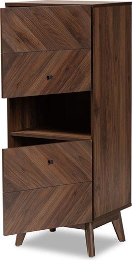 Wholesale Interiors Buffets & Cabinets - Hartman Walnut Brown Finished Wood Storage Cabinet