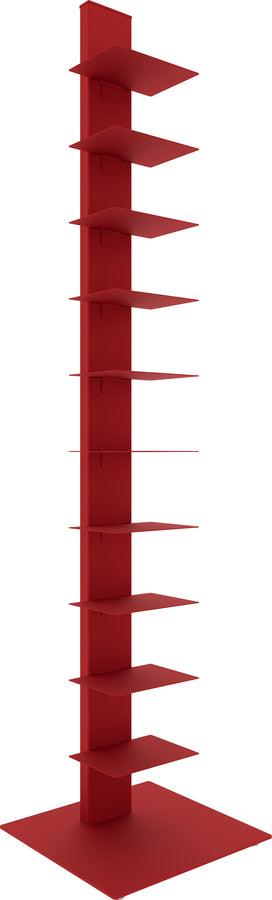 Euro Style Bookcases & Display Units - Sapiens 60" Bookcase/Shelf/Shelving Tower in Red