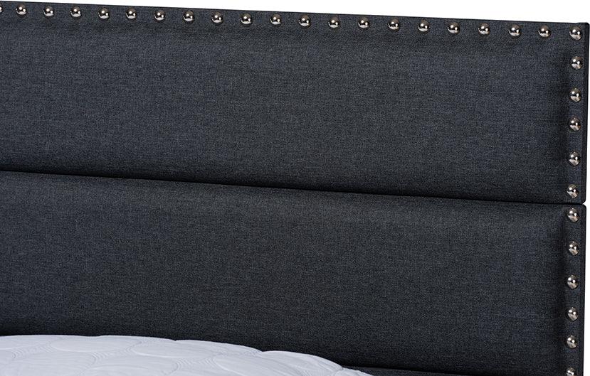 Wholesale Interiors Beds - Ansa King Bed Dark Gray & Black