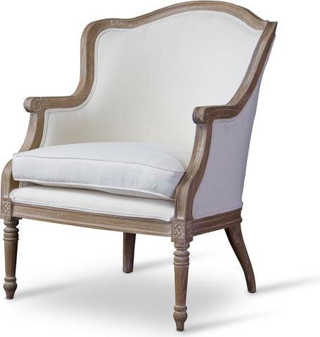 Shop Baxton Studio Charlemagne Traditional French Accent Chair Oak