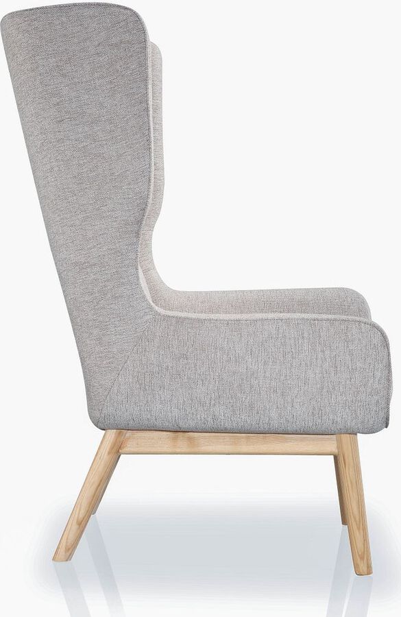 Manhattan Comfort Accent Chairs - Sampson Wheat & Natural Twill Accent Chair