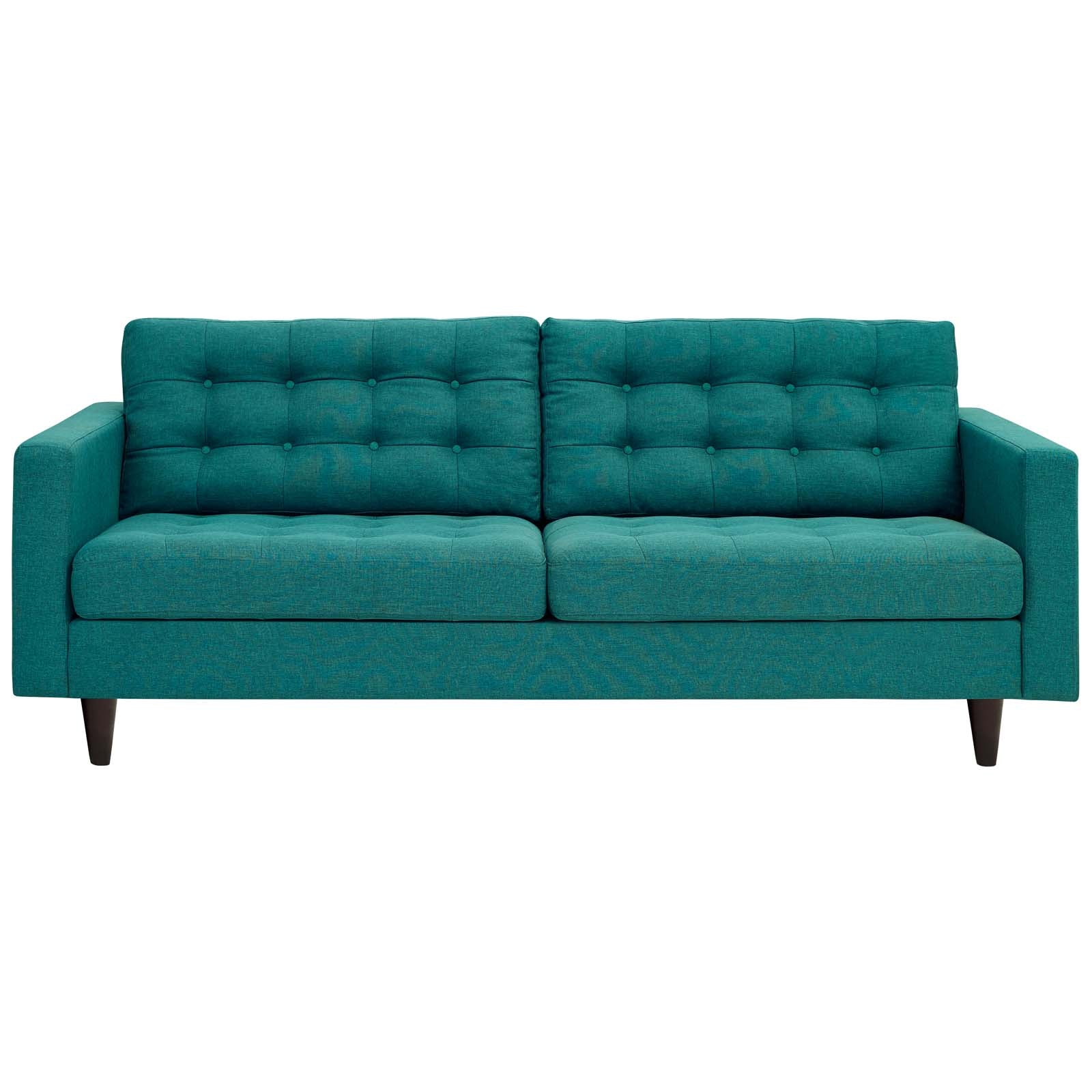 Modway Sofas & Couches - Empress Upholstered Fabric Sofa Teal