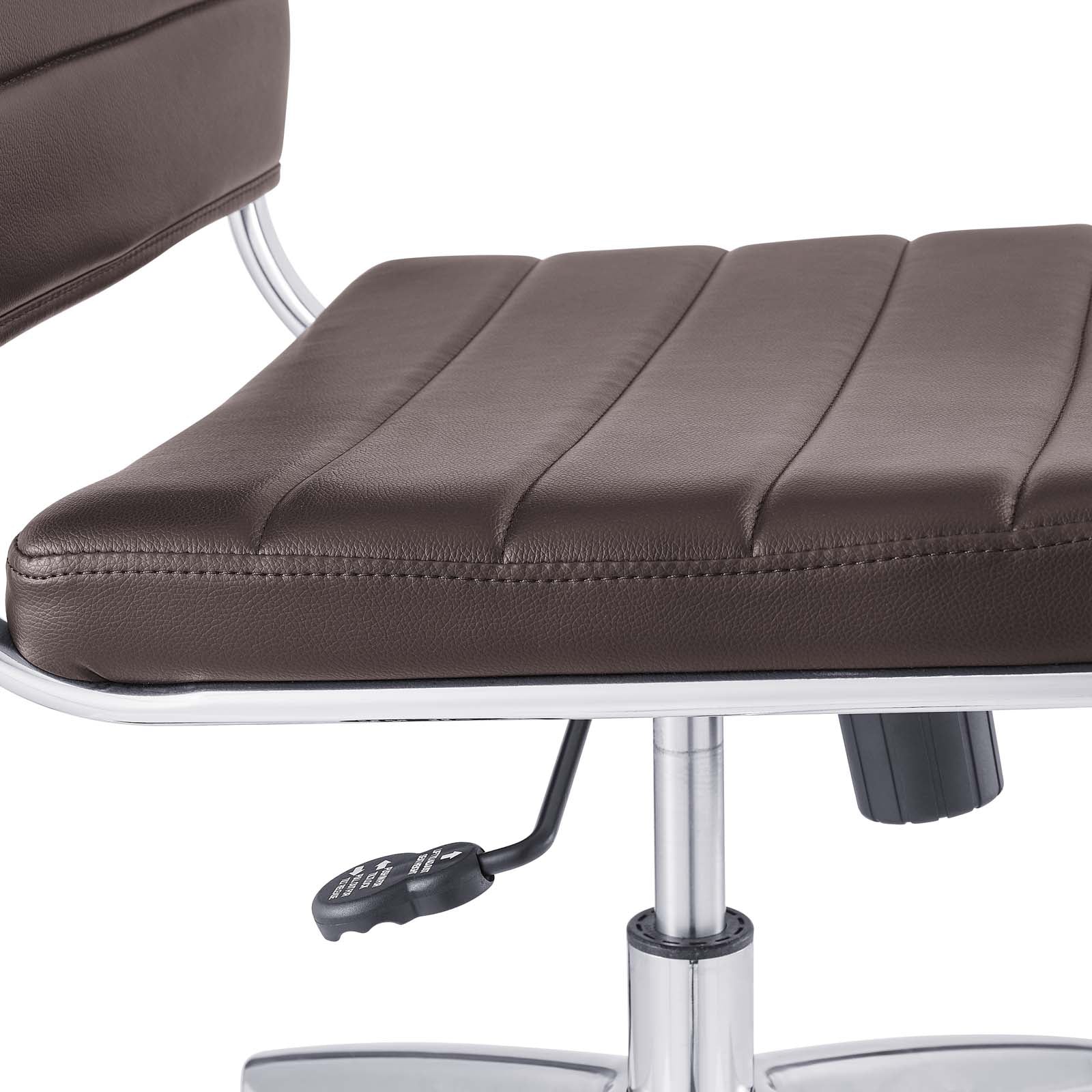 Modway Task Chairs - Jive Armless Mid Back Office Chair Brown