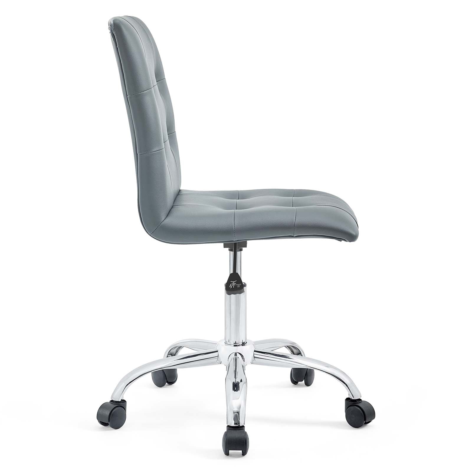 Modway Task Chairs - Prim Armless Mid Back Office Chair Gray