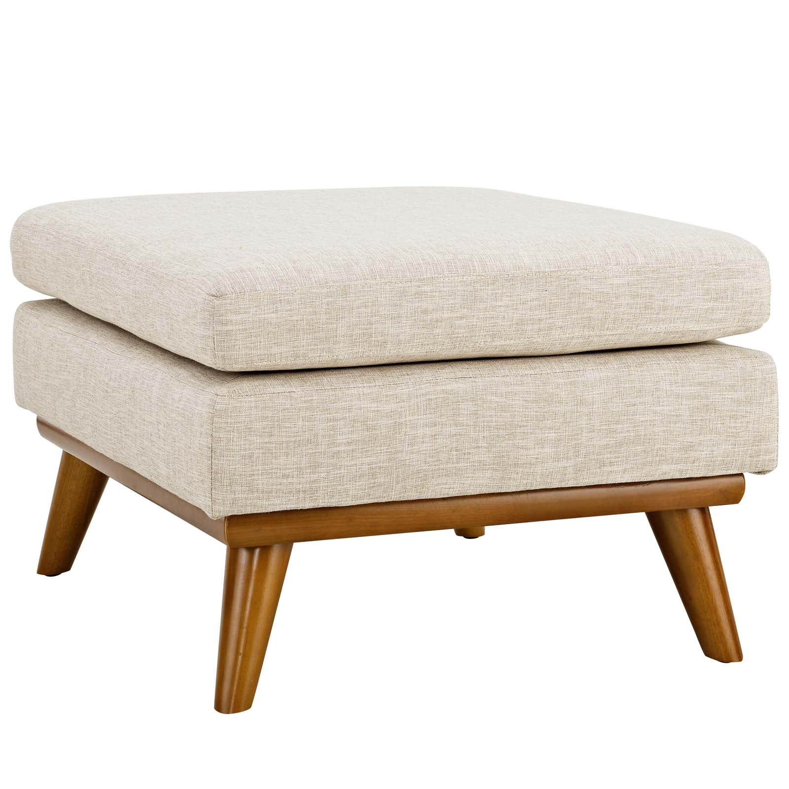 Modway Ottomans & Stools - Engage Upholstered Fabric Ottoman Beige