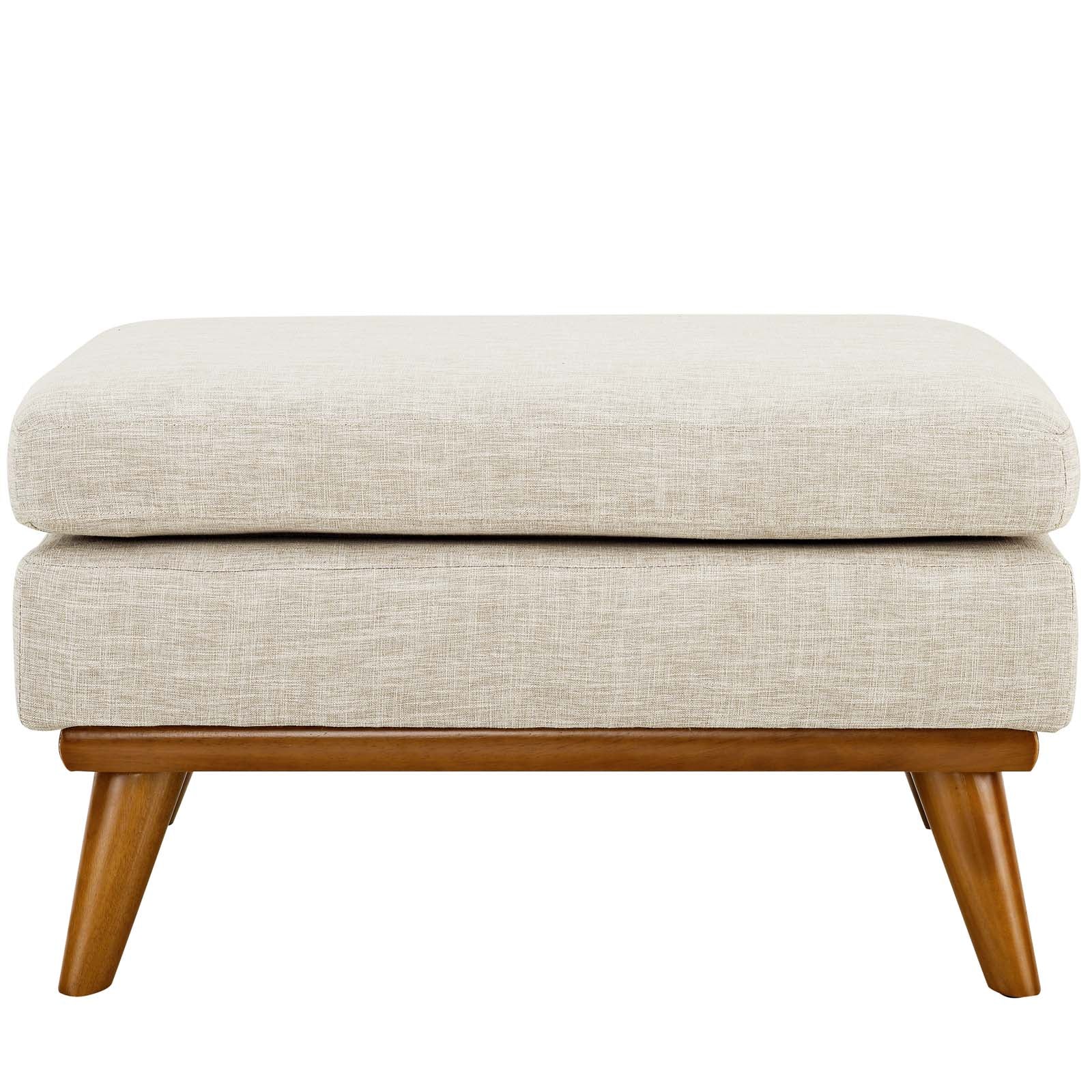 Modway Ottomans & Stools - Engage Upholstered Fabric Ottoman Beige