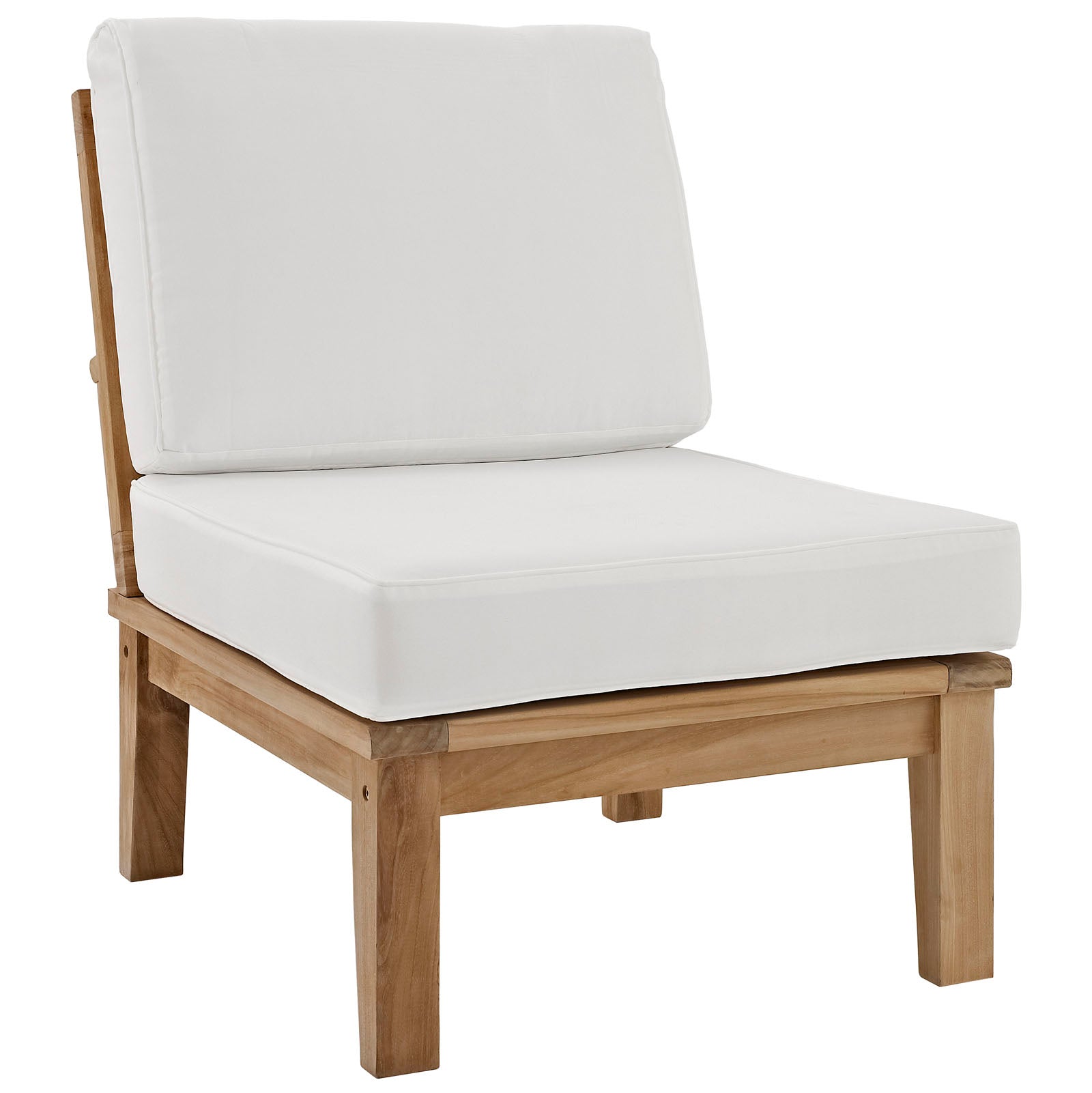 Modway Outdoor Chairs - Marina 2 Piece Outdoor 31.5"D Patio Teak Set Natural White