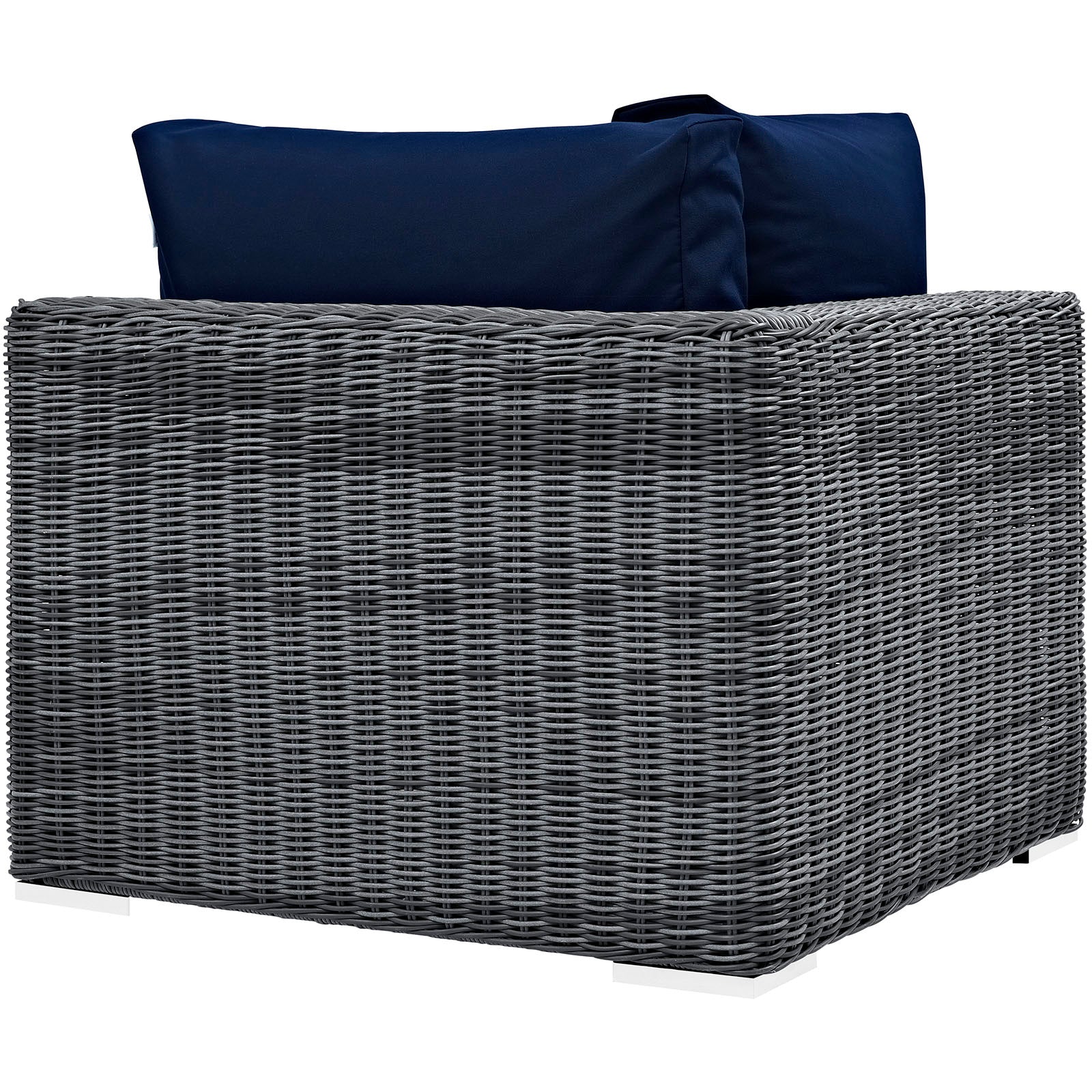 Modway Outdoor Chairs - Summon Outdoor Corner Sofa Canvas Navy