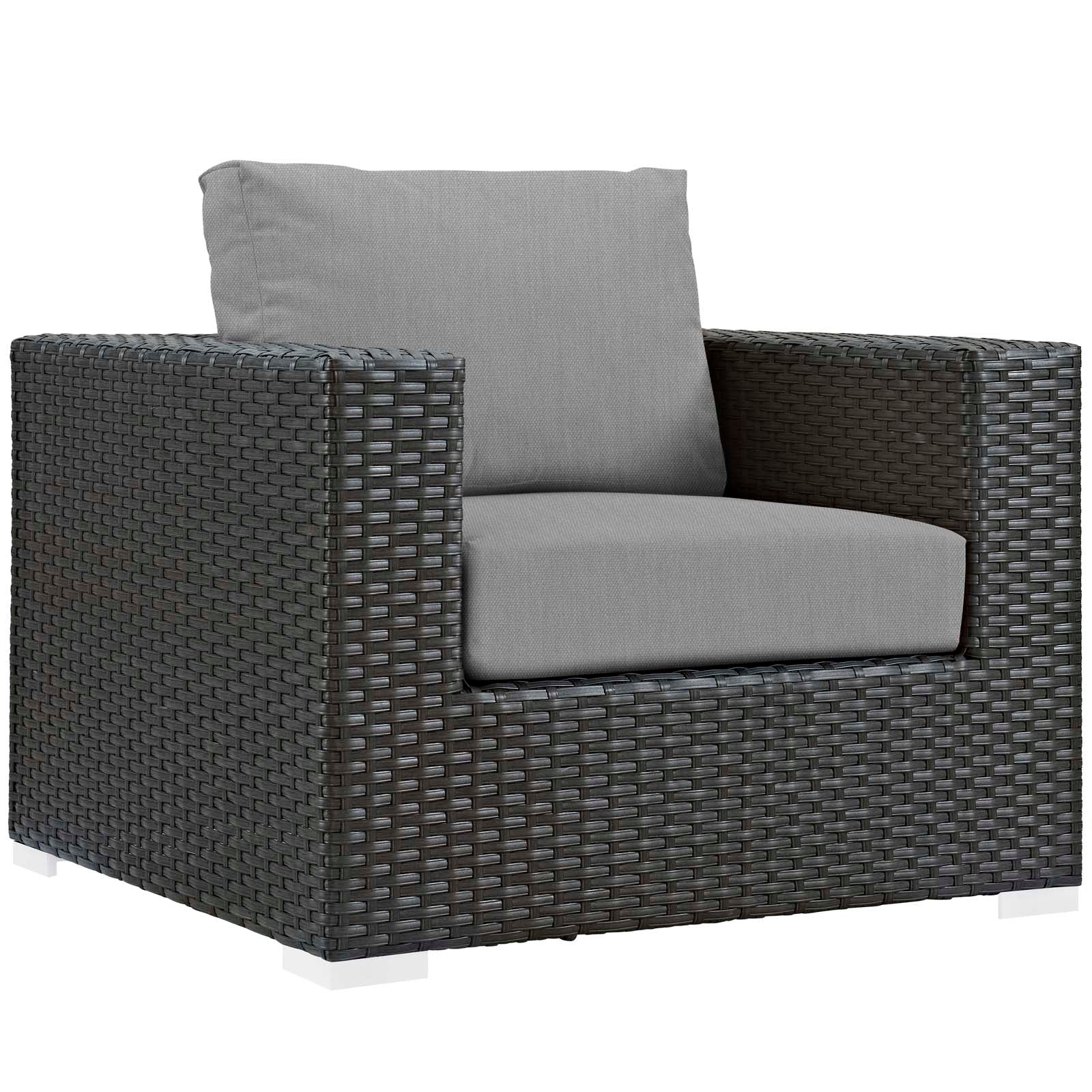 Modway Outdoor Conversation Sets - Sojourn 10 Piece Outdoor Patio Sunbrella Sectional Set Gray