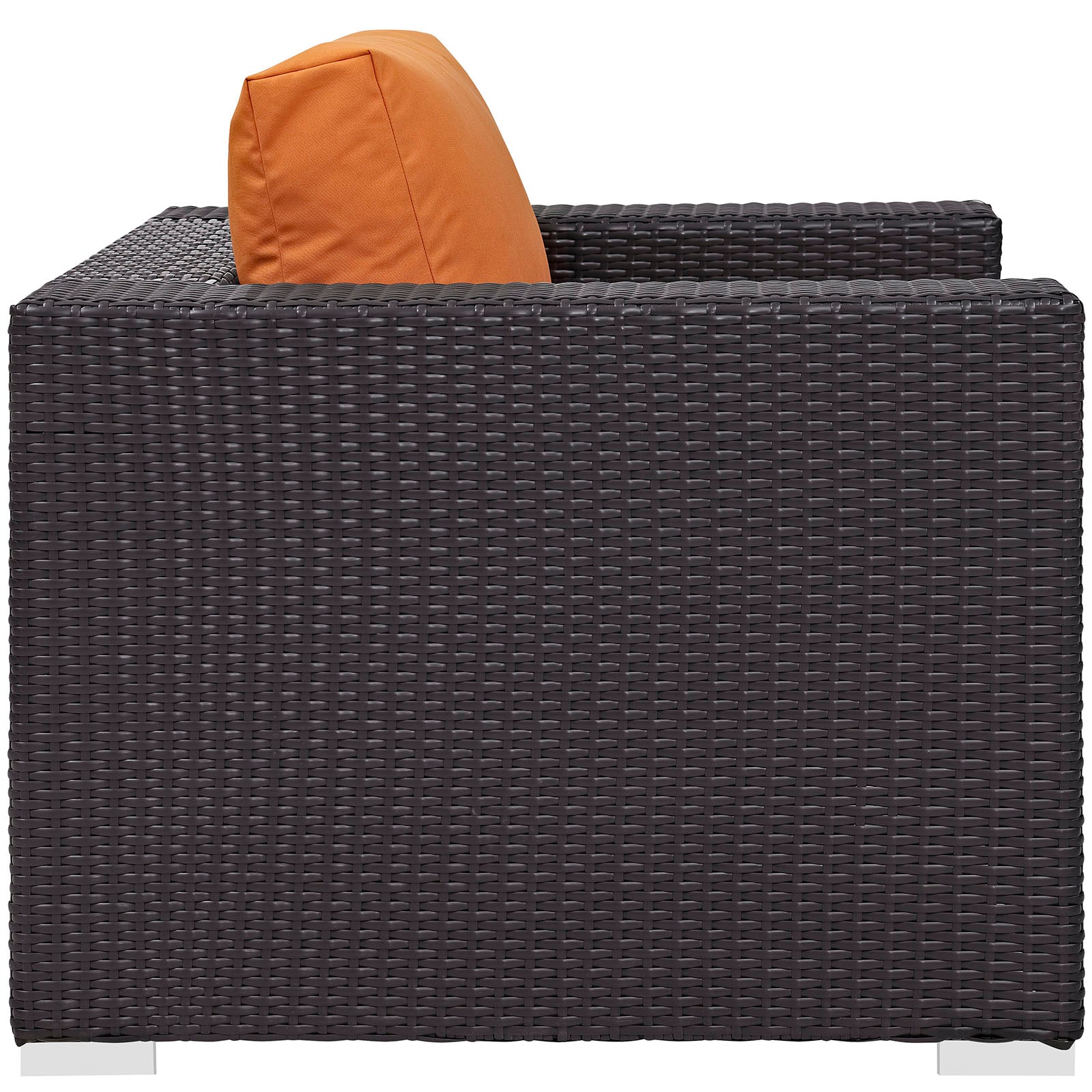 Modway Outdoor Chairs - Convene Outdoor Patio Armchair Espresso Orange