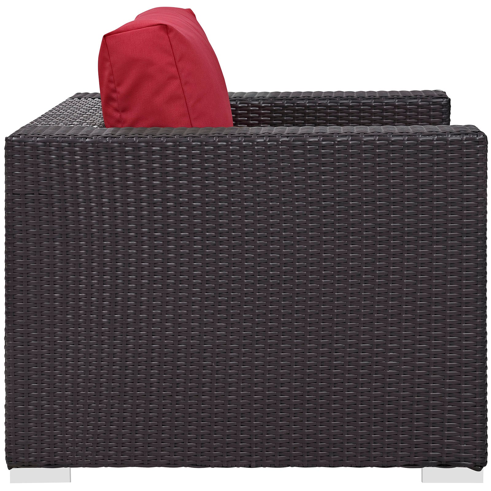 Modway Outdoor Chairs - Convene Outdoor Patio Armchair Espresso Red