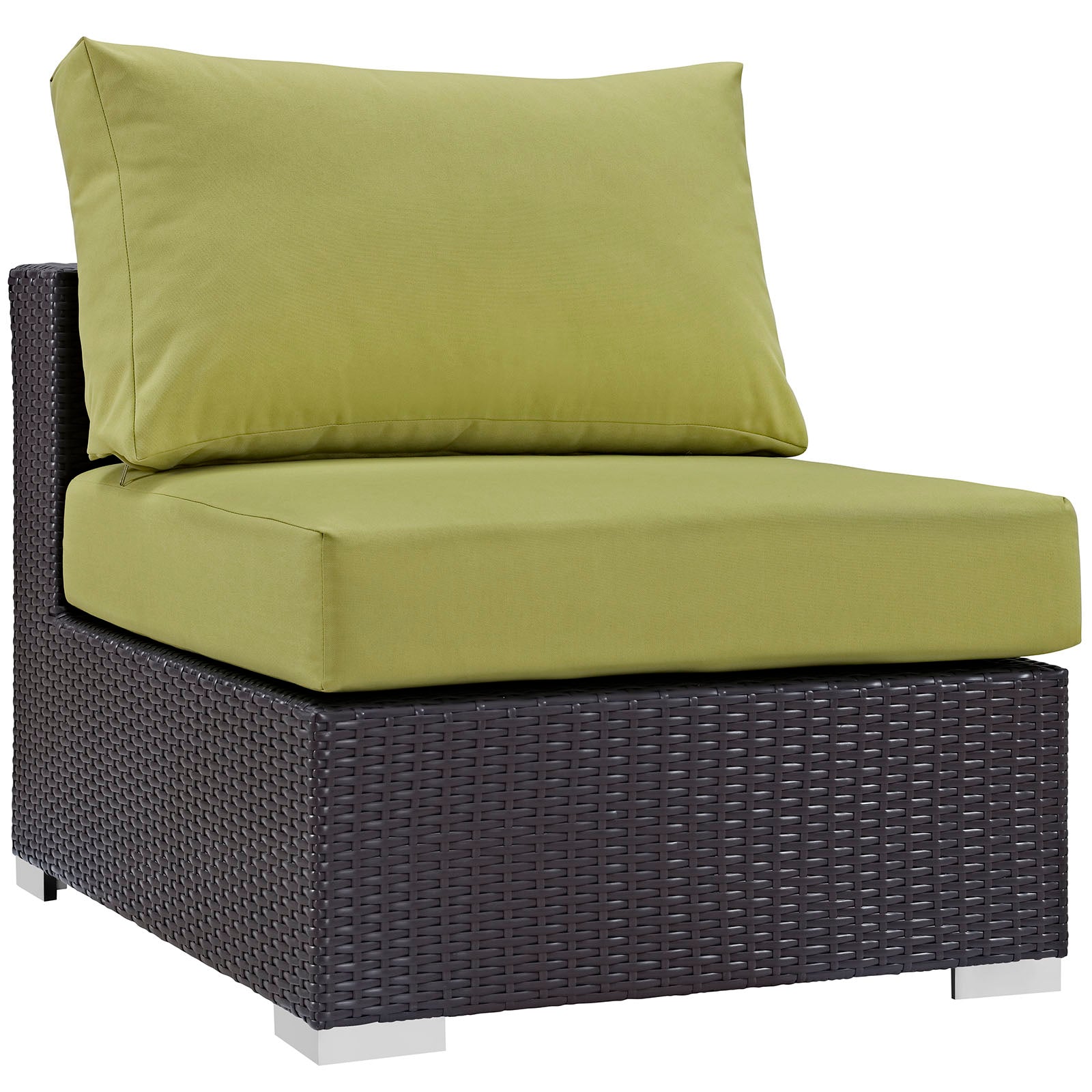 Modway Outdoor Chairs - Convene Outdoor Patio Armless Espresso Peridot