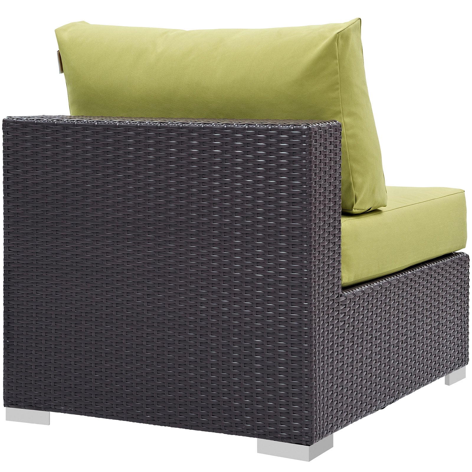 Modway Outdoor Chairs - Convene Outdoor Patio Armless Espresso Peridot