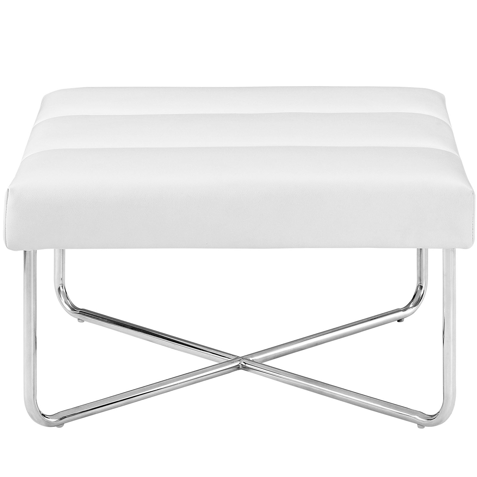 Modway Ottomans & Stools - Reach Upholstered Vinyl Ottoman White