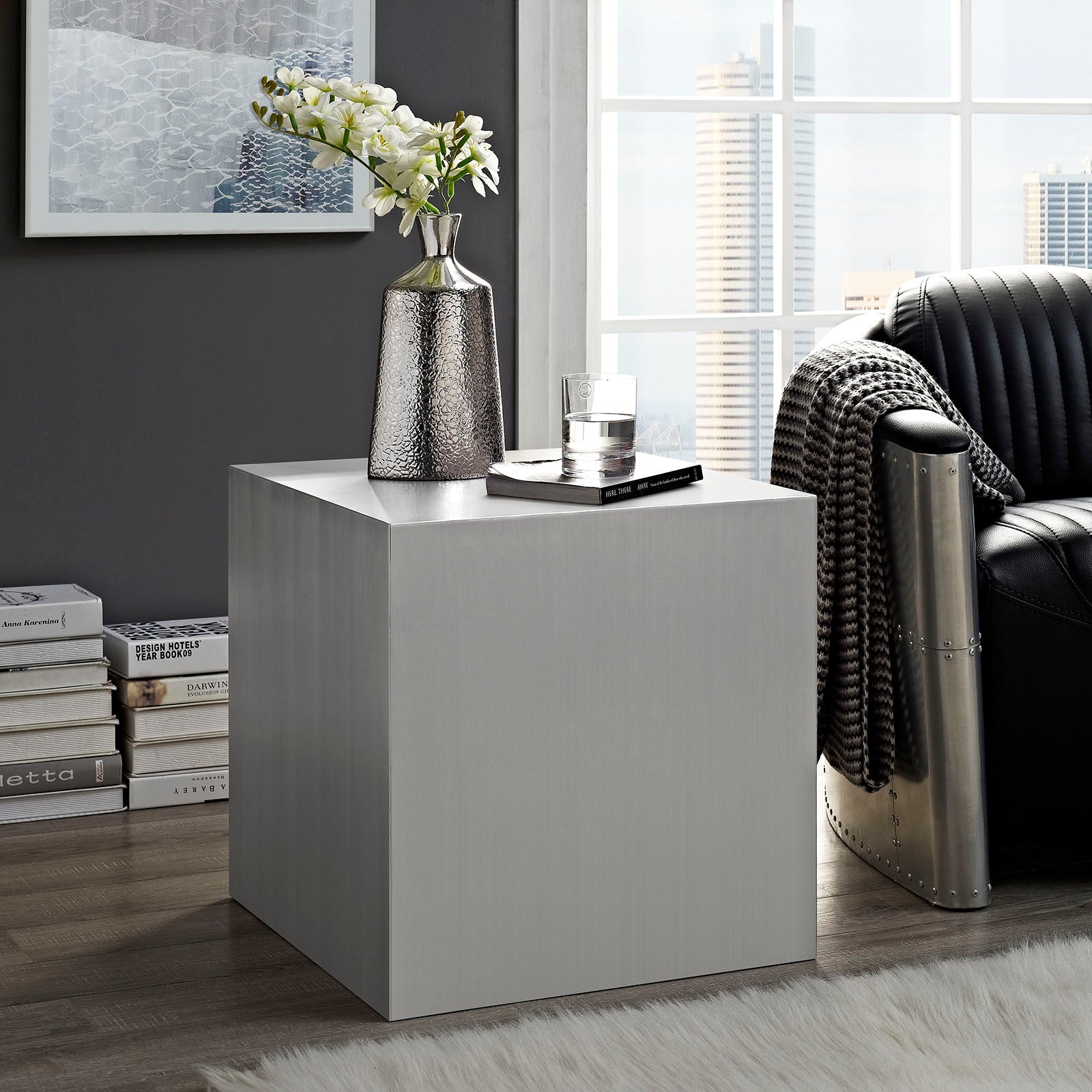 Modway Side & End Tables - Cast Side Table Silver