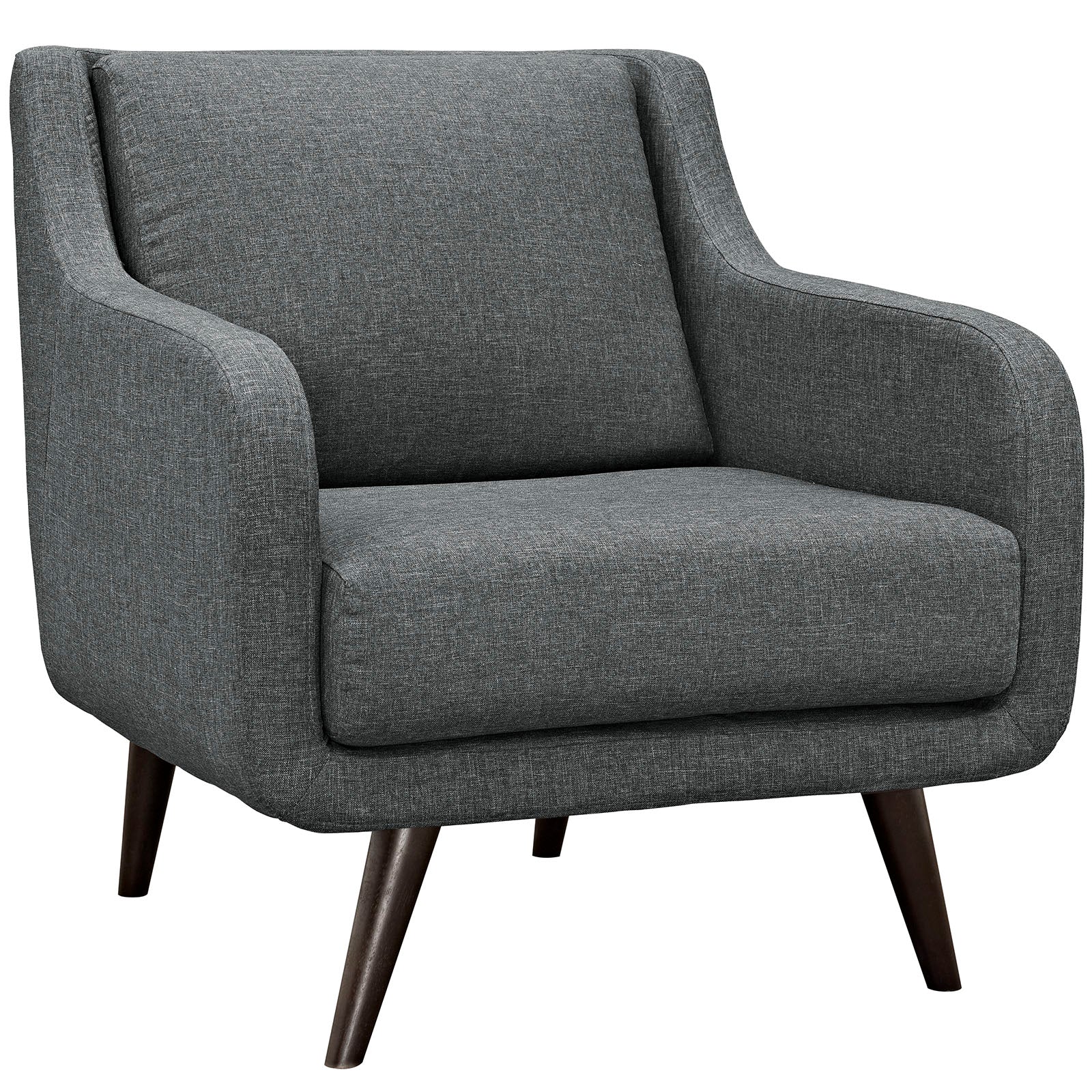 Modway Accent Chairs - Verve Upholstered Fabric Armchair Gray