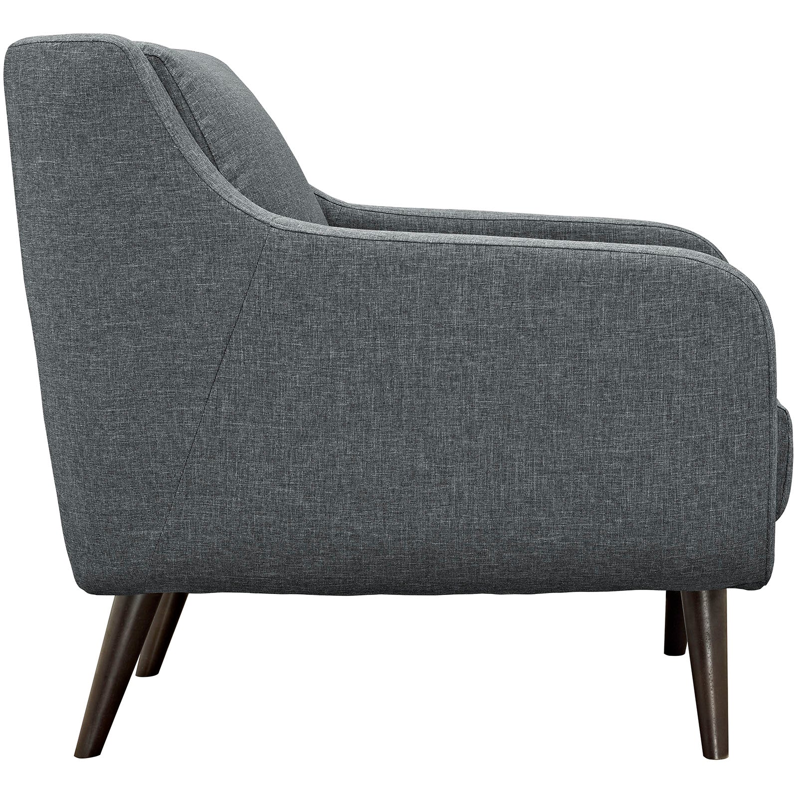 Modway Accent Chairs - Verve Upholstered Fabric Armchair Gray