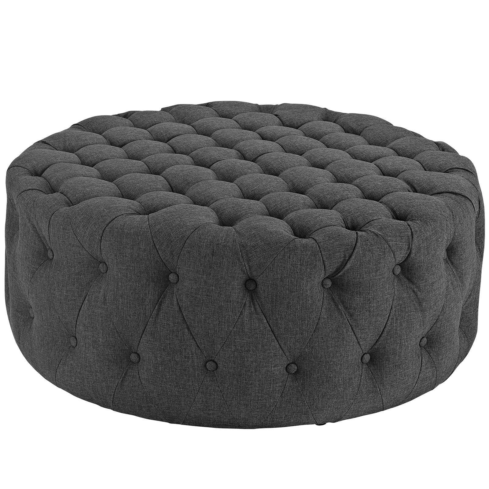 Modway Ottomans & Stools - Amour Upholstered Fabric Ottoman Gray