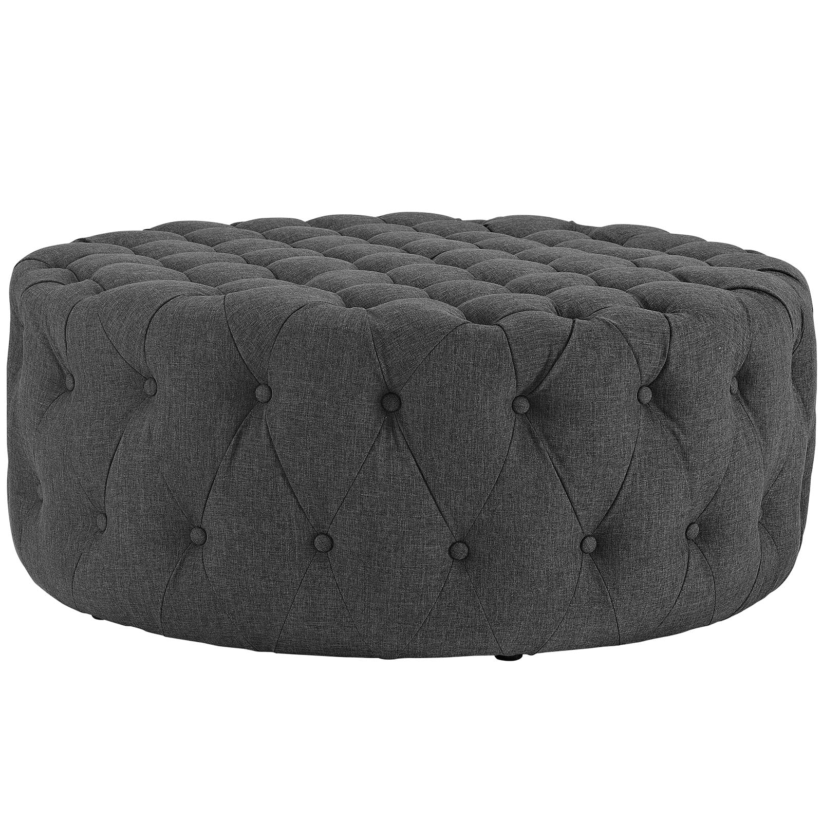 Modway Ottomans & Stools - Amour Upholstered Fabric Ottoman Gray