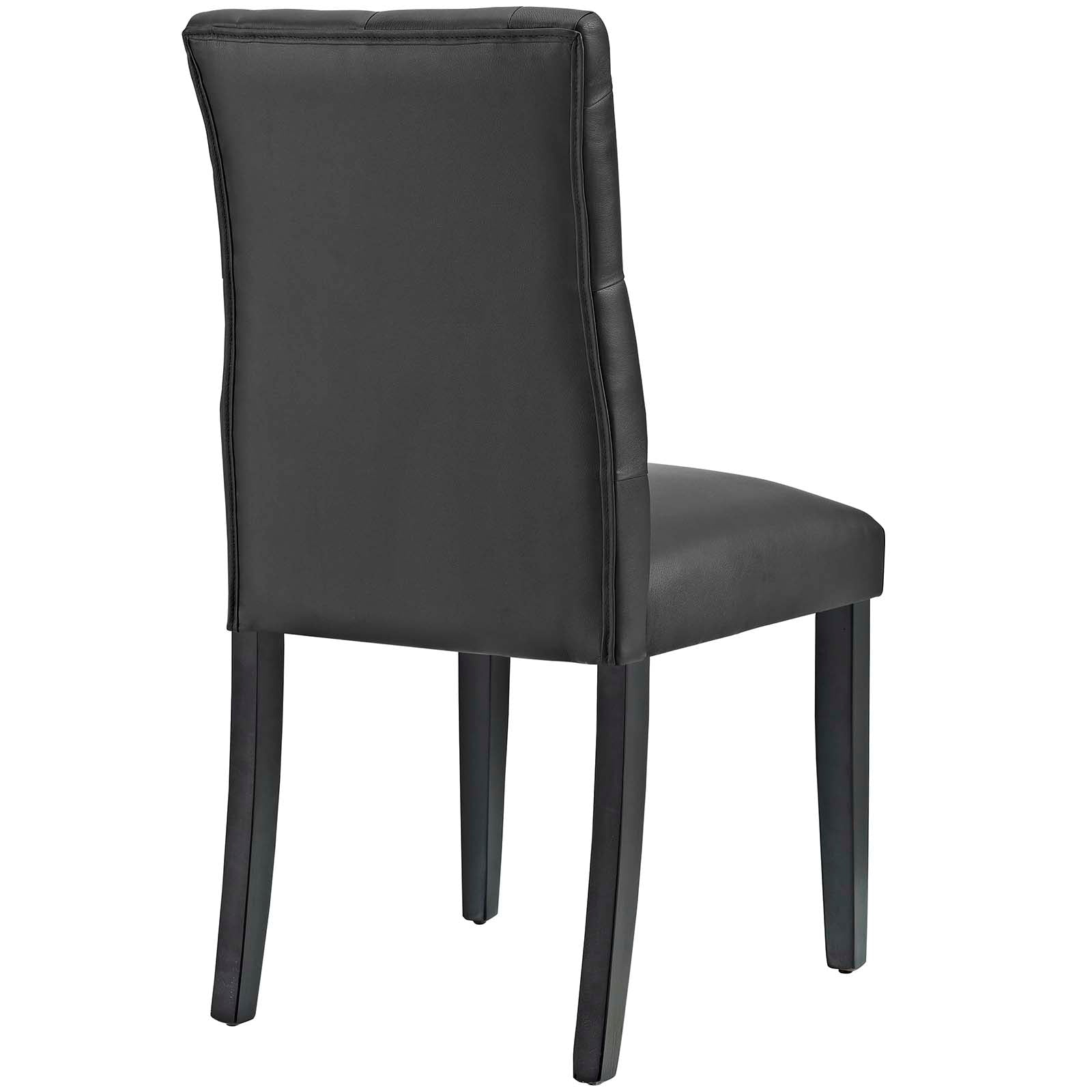 Black vinyl best sale dining chairs