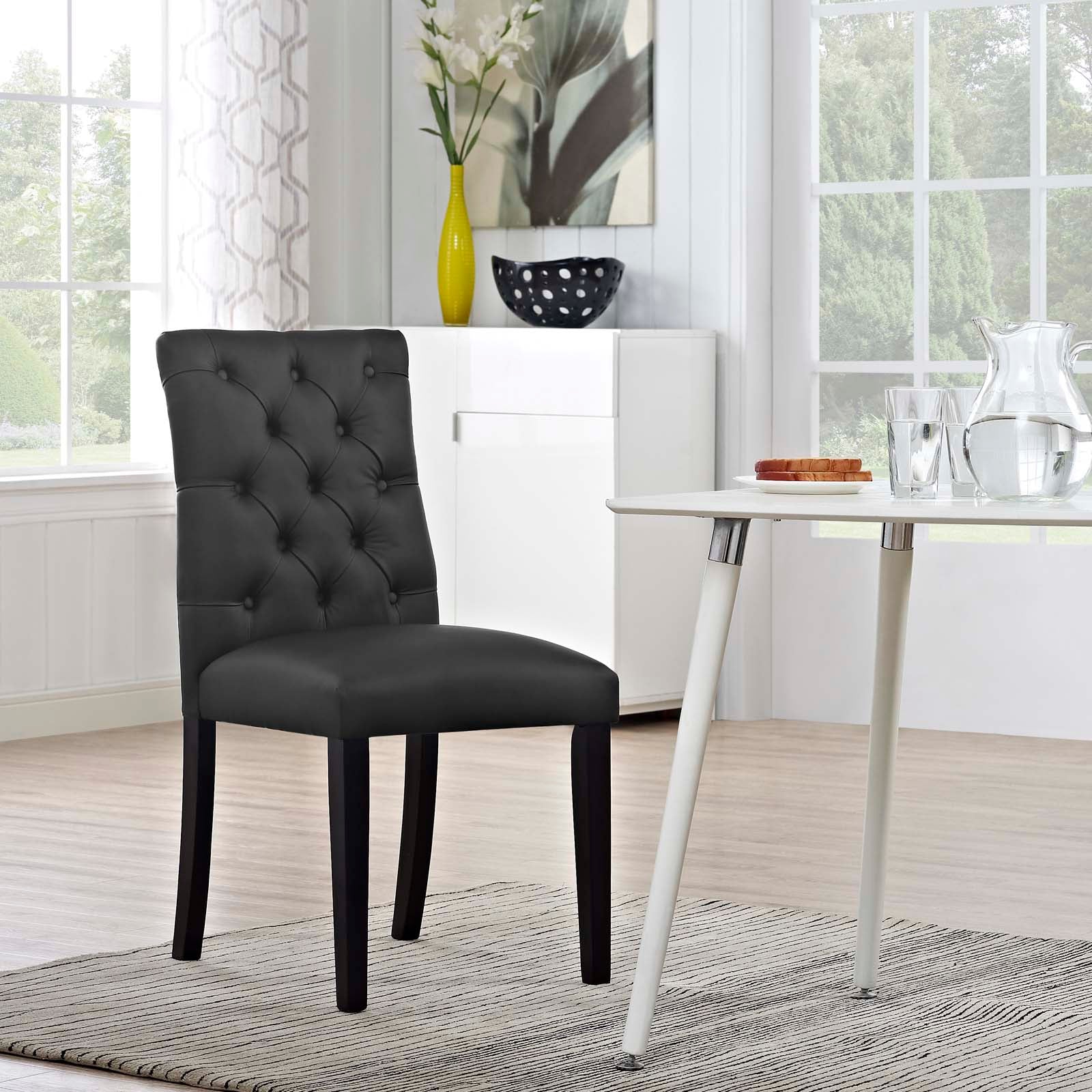 Buy Duchess Vinyl Dining Chair Black Stylish Luxurious