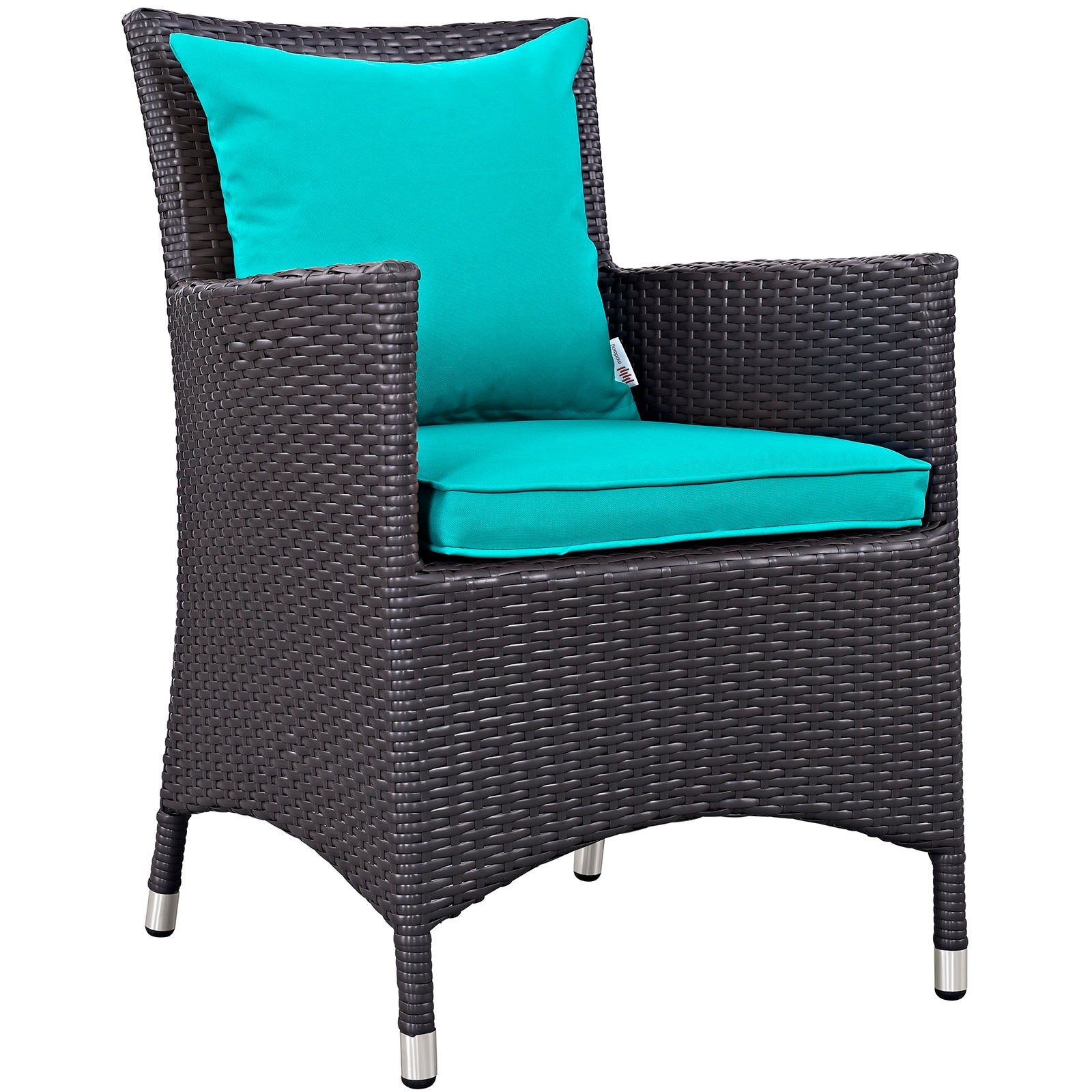 Modway Outdoor Dining Sets - Convene 11 Piece Outdoor Patio Dining Set Espresso Turquoise