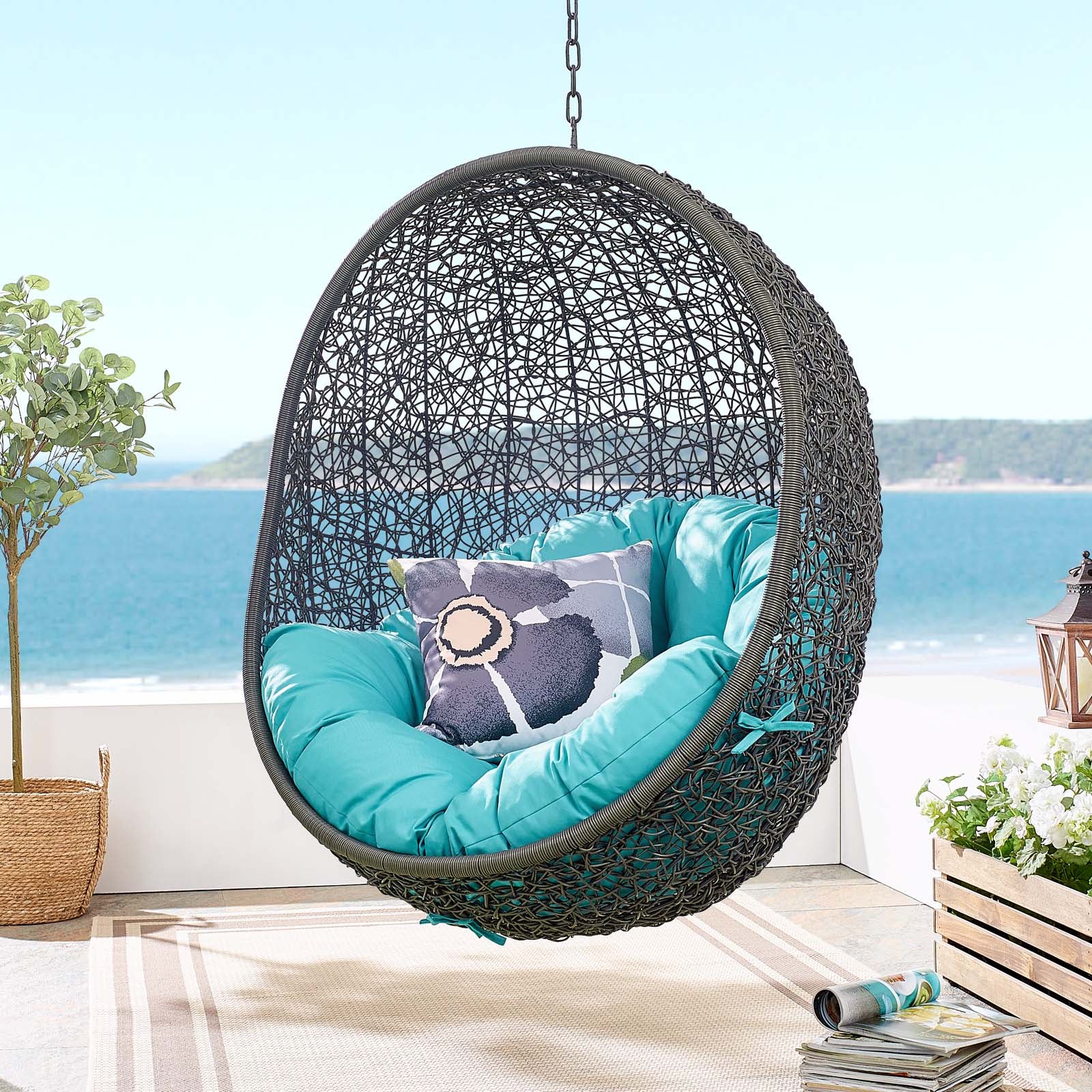 Turquoise discount egg chair