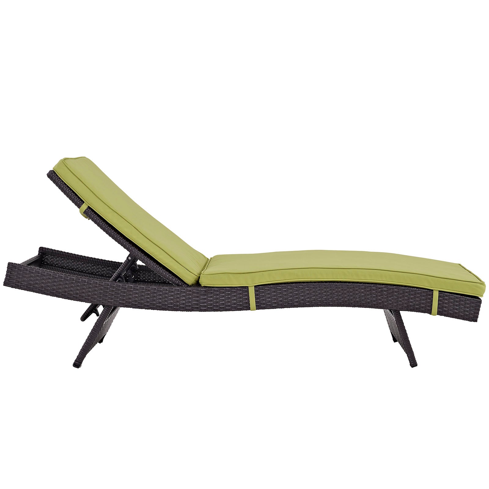 Modway Outdoor Loungers - Convene Chaise Outdoor Patio Set of 2 Espresso Peridot