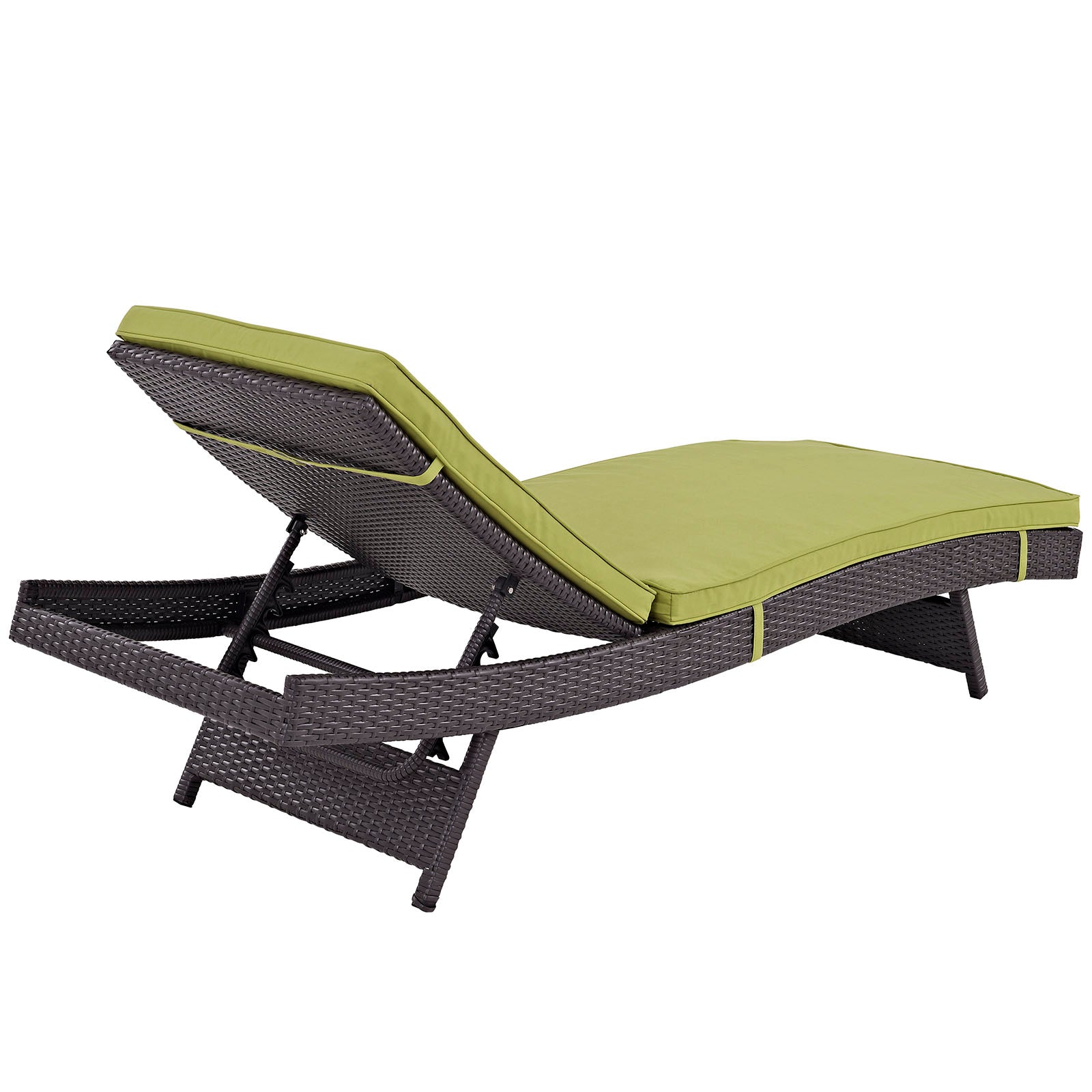 Modway Outdoor Loungers - Convene Chaise Outdoor Patio Set of 2 Espresso Peridot